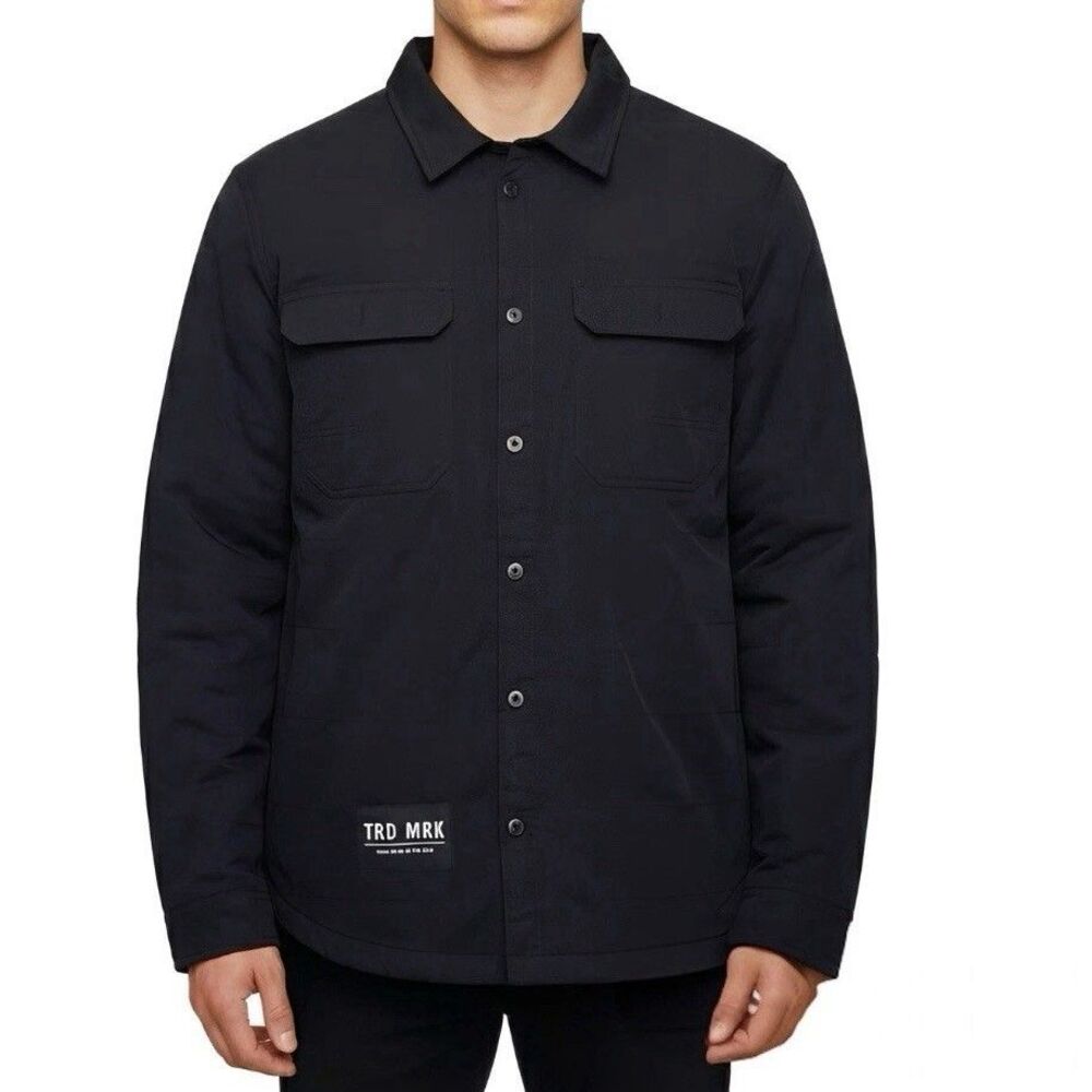 H&M Divided Mens Large Jacket Black Bomber Skater Streetwear Grunge Gorpcore